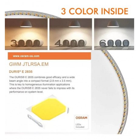 Downlight LED 16W circular interior CCT UGR17 OSRAM CHIP DURIS E
