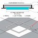 LED paneel 60x60 44W 3CCT met lichtlijst voor valse plafonds