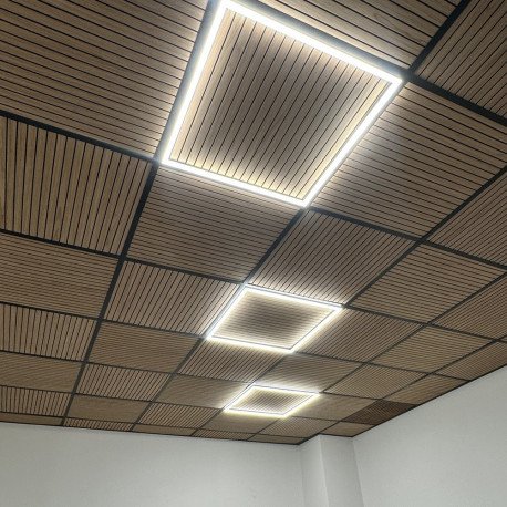 LED paneel 60x60 44W 3CCT met lichtlijst voor valse plafonds