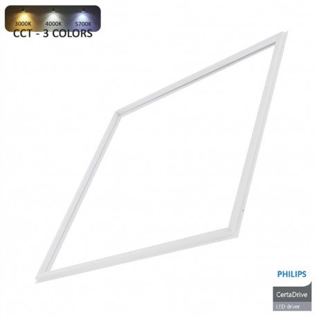 LED paneel 60x60 44W 3CCT met lichtlijst voor valse plafonds