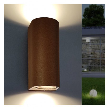 Wandlamp led IP65 GU10 x2 voor binnen en buiten