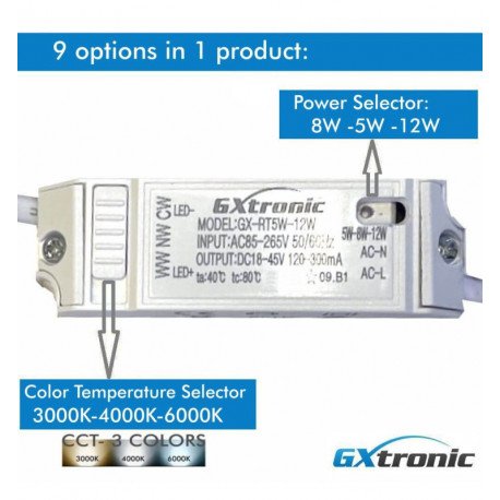 Vierkante led-downlight 5W/8W/12W wit UGR11 40º CCT CRI+92
