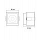 Vierkante led-downlight 5W/8W/12W wit UGR11 40º CCT CRI+92