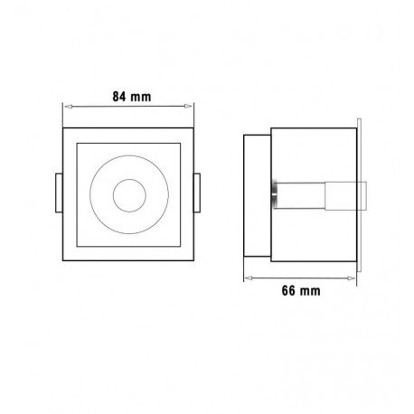 Vierkante led-downlight 5W/8W/12W wit UGR11 40º CCT CRI+92
