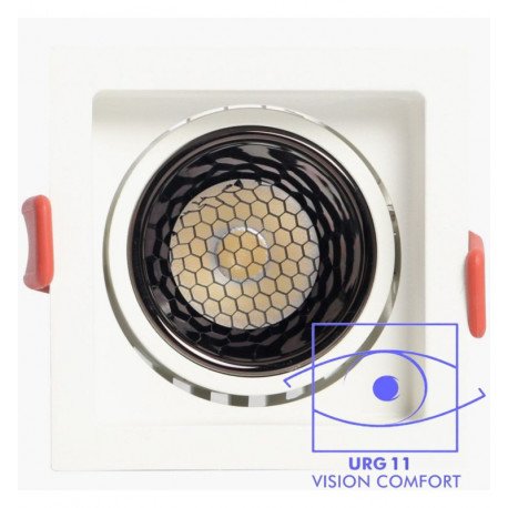 Vierkante led-downlight 5W/8W/12W wit UGR11 40º CCT CRI+92