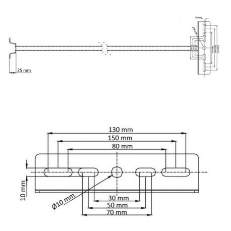 Soporte de pared Proyector LED 80cm para exterior