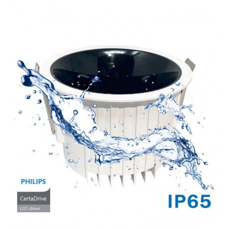 Downlight LED 40W CCT rond voor badkamers en keukens IP65