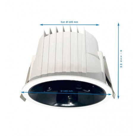 Downlight LED 40W CCT rond voor badkamers en keukens IP65