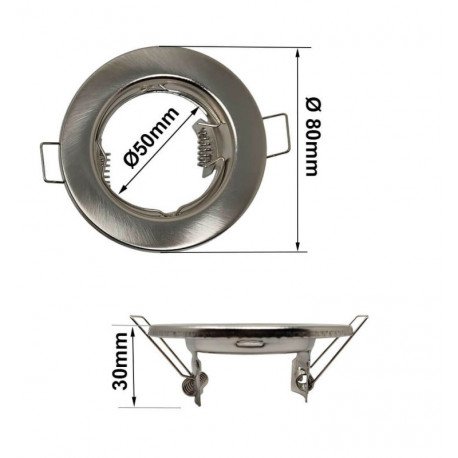 Ronde inbouwspot voor GU10 MR16 kantelbaar