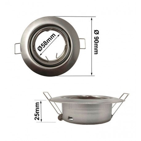 Slim Adjustable GU10 MR16 Recessed Spot Aluminum
