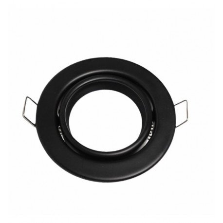 LED High Bay Orientable GU10 MR16 Black Recessed Trim