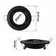 LED High Bay Orientable GU10 MR16 Black Recessed Trim