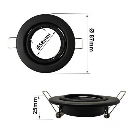 Inbouw led-spot orientable GU10 MR16 zwart