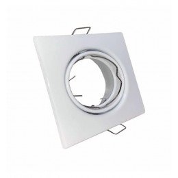 LED Square Adjustable Recessed GU10/MR16 White Trim