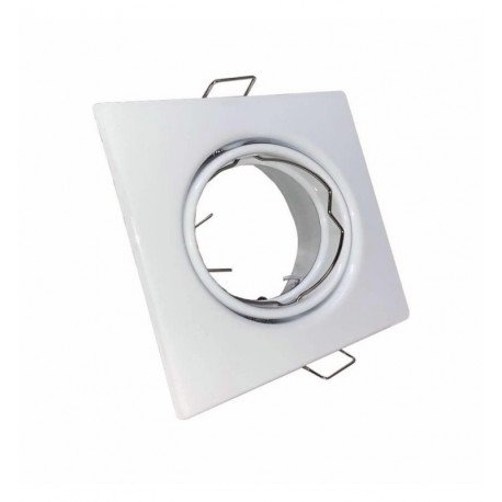 LED Square Adjustable Recessed GU10/MR16 White Trim