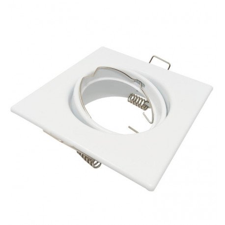LED Square Adjustable Recessed GU10/MR16 White Trim