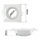 LED Square Adjustable Recessed GU10/MR16 White Trim