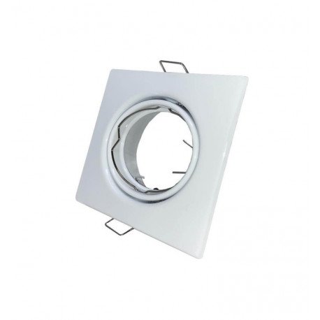 LED Square Adjustable Recessed GU10/MR16 White Trim