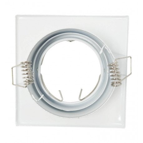 LED Square Adjustable Recessed GU10/MR16 White Trim