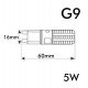Ledlamp G9 5W dimbaar 360° voor decoratie
