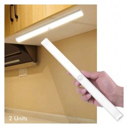 Aplique LED magnético pack 2 con sensor movimiento recargable USB