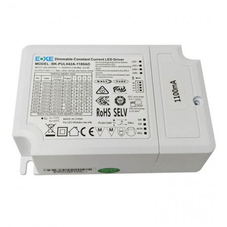 DALI dimbare led-driver 42W multicurrent 600-1100mA IP20