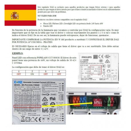 DALI dimbare led-driver 42W multicurrent 600-1100mA IP20