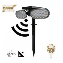 Led-zonnewandlamp solar Pica 2W 4500K met bewegingssensor IP65