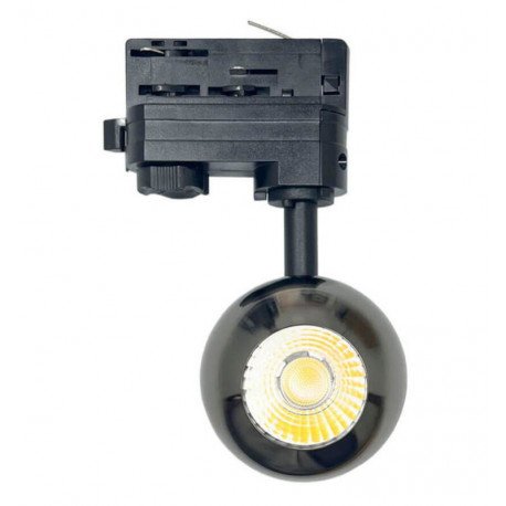 Led-schijnwerper 10W voor driefasige rail CRI+93 24° chroom zwart