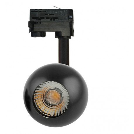 Led-schijnwerper 10W voor driefasige rail CRI+93 24° chroom zwart