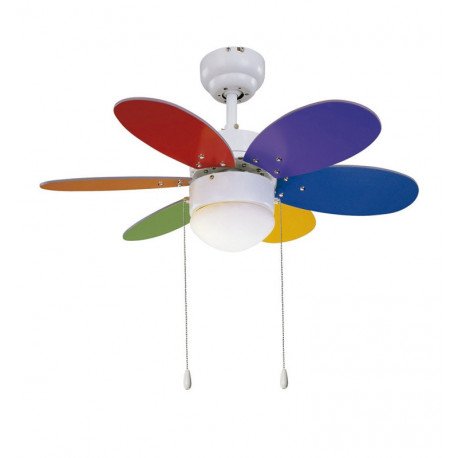 Led-plafondventilator RAINBOW 53W 76 cm met E27-licht