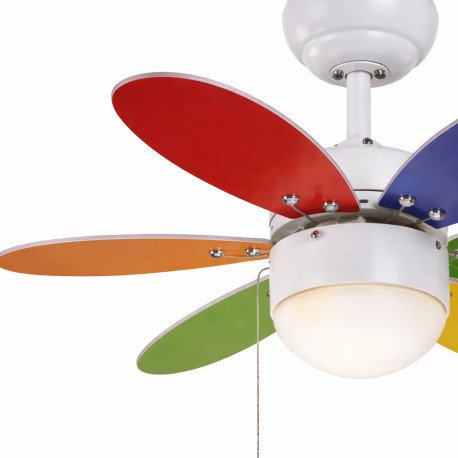 Ventilador LED de techo RAINBOW 53W 76cm con luz E27