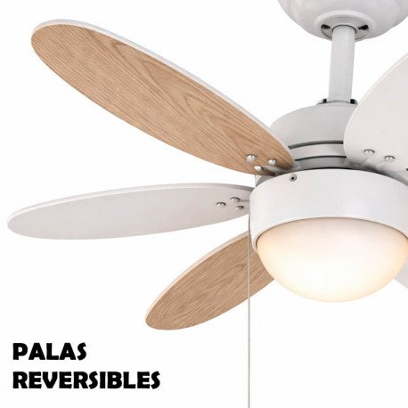 Ventilador LED de techo RAINBOW 53W 76cm con luz E27