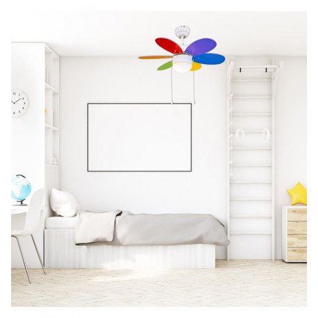 Ventilador LED de techo RAINBOW 53W 76cm con luz E27