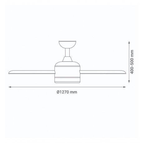 LED plafondventilator 76W 3000K 127cm met timer