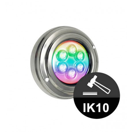 LED-schijnwerper RGB onderwater 6W voor zwembad IP68 316 roestvast staal