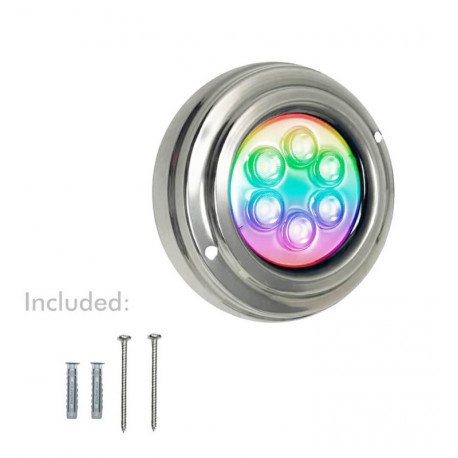 LED-schijnwerper RGB onderwater 6W voor zwembad IP68 316 roestvast staal