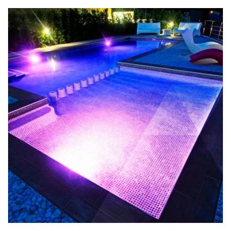 Foco LED RGB sumergible 6W para piscina IP68 acero 316