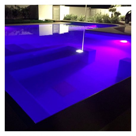 Foco LED RGB sumergible 6W para piscina IP68 acero 316