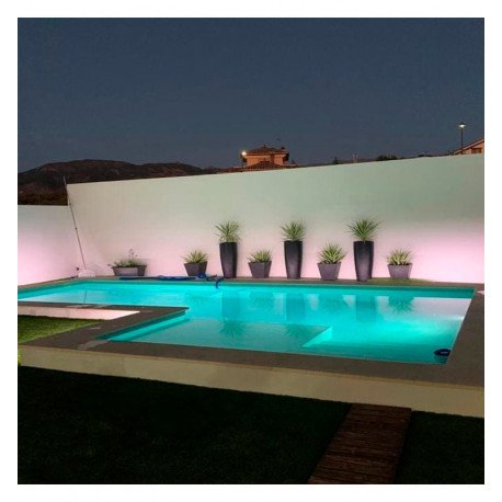 Foco LED sumergible 18W piscina IP68 acero inoxidable 316