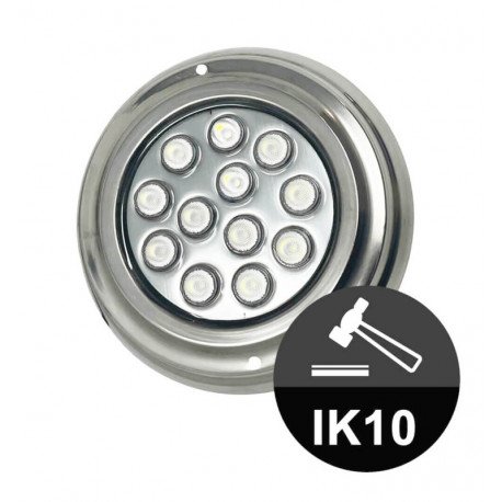 Foco LED sumergible 18W piscina IP68 acero inoxidable 316