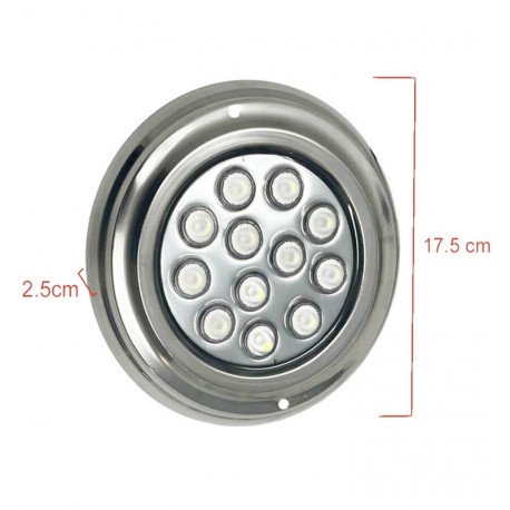 Foco LED sumergible 18W piscina IP68 acero inoxidable 316