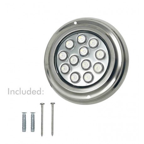 Foco LED sumergible 18W piscina IP68 acero inoxidable 316