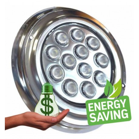 Foco LED sumergible 18W piscina IP68 acero inoxidable 316