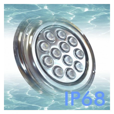Foco LED sumergible 18W piscina IP68 acero inoxidable 316