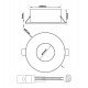 Aro fijo LED GU10-MR16 bronce para dicroica empotrable