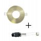 Aro fijo LED GU10-MR16 bronce para dicroica empotrable