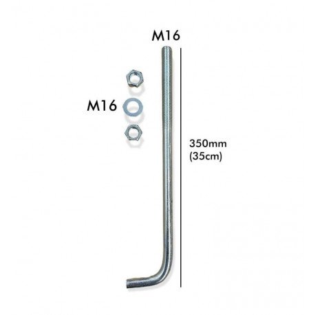 16mm Zinc-Plated Ground Anchor Bolts for Outdoor Poles