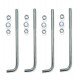 16mm Zinc-Plated Ground Anchor Bolts for Outdoor Poles