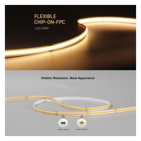 COB ledstrip 24V 15W/m CRI90 continu licht 512 LED/m 5m